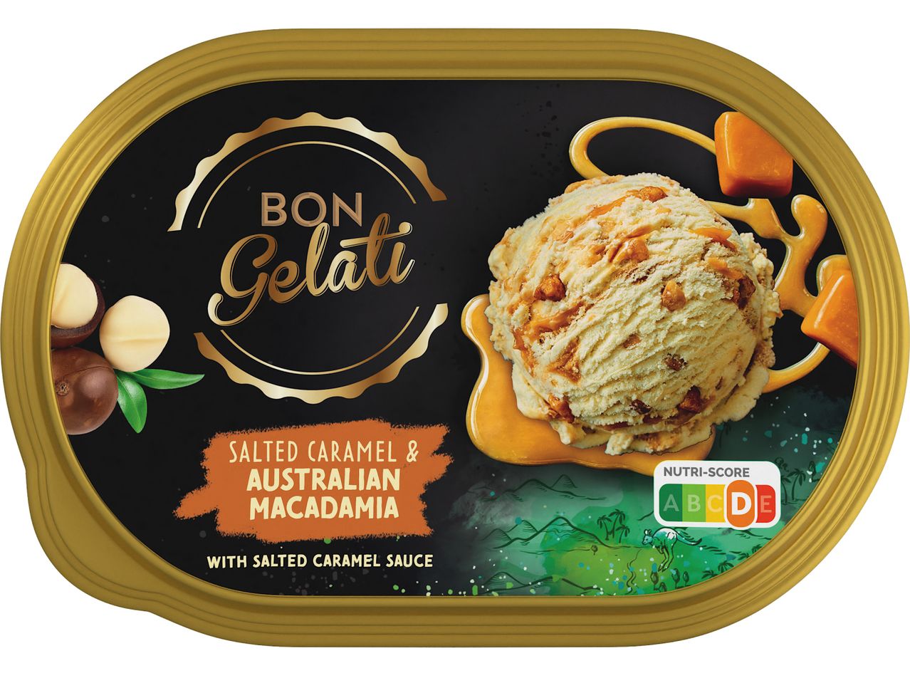 Bon Gelati сладолед със солен карамел и австралийски макадамия