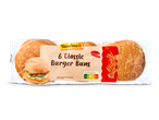 Tastino 6 Classic Burger Buns in verpakking, met een Nutri-Score C label.