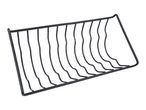 Black metal roasting rack with wavy bars