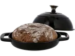 SILVERCREST® vas de copt pâine din fontă cu capac și pâine.