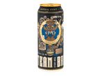 Pivo Imperial Stout v pločevinki s steampunk dizajnom in napisom »Steam Brew«.