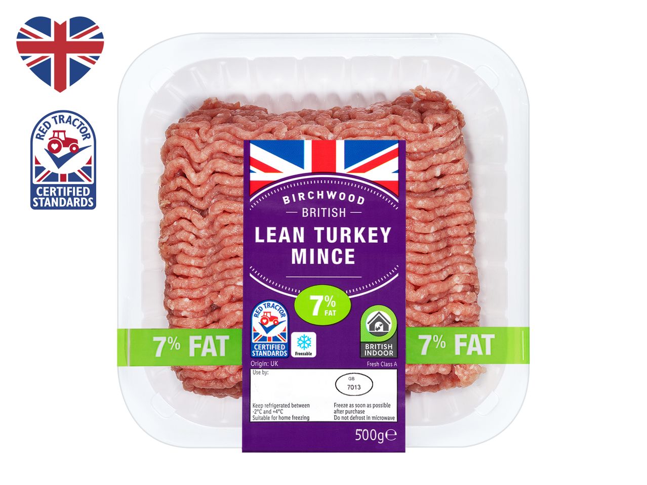Go to full screen view: Birchwood British Lean Turkey Mince 7% - Image 1