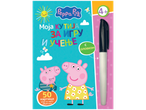 Peppa Pig књига за децу са 50 брисајућих страница и маркером.