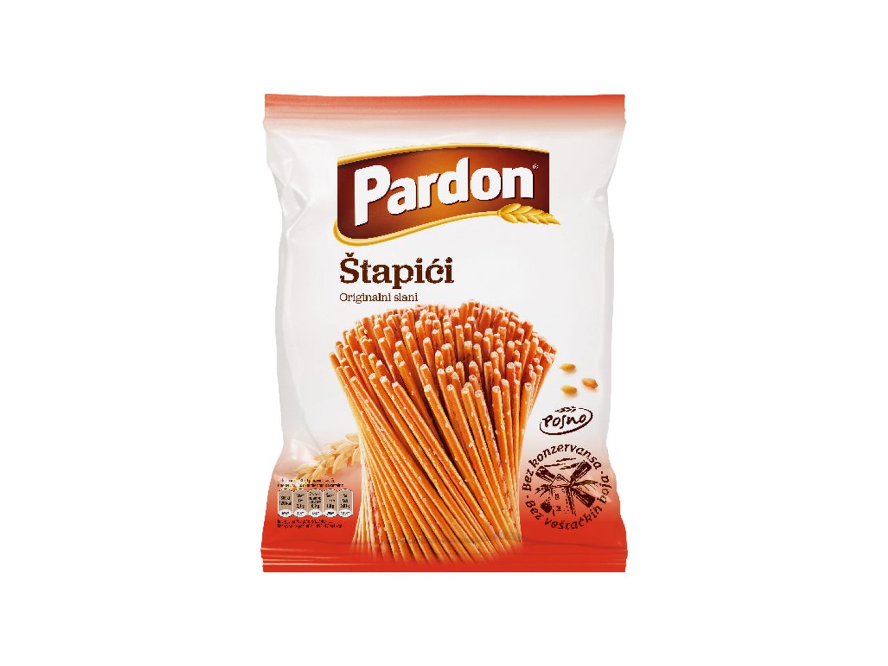 Pakovanje Pardon Štapića, originalnih slanih štapića.