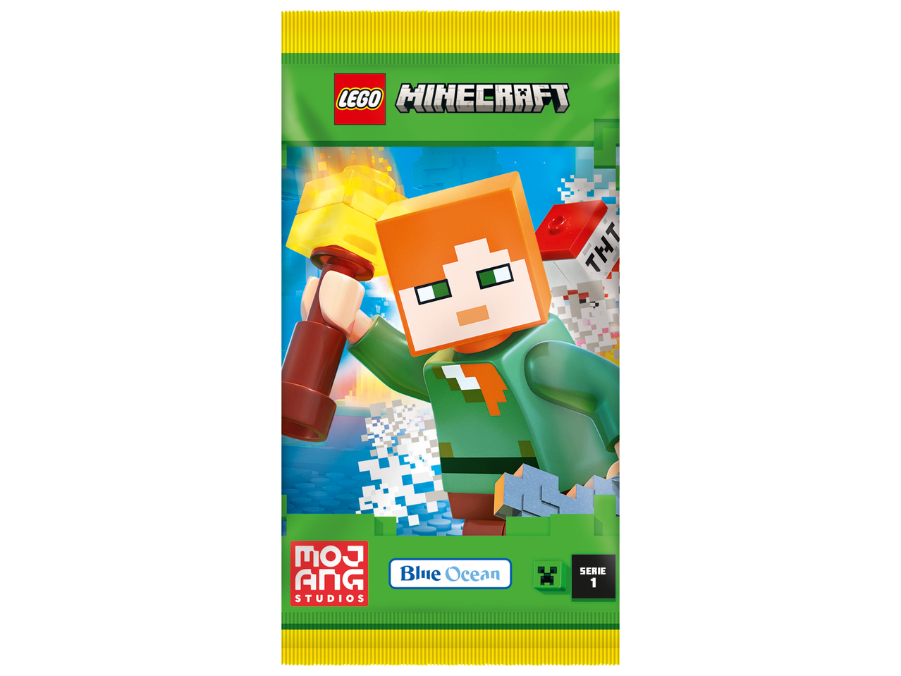 LEGO Minecraft sáček: figurka s pochodní, série 1 Blue Ocean.