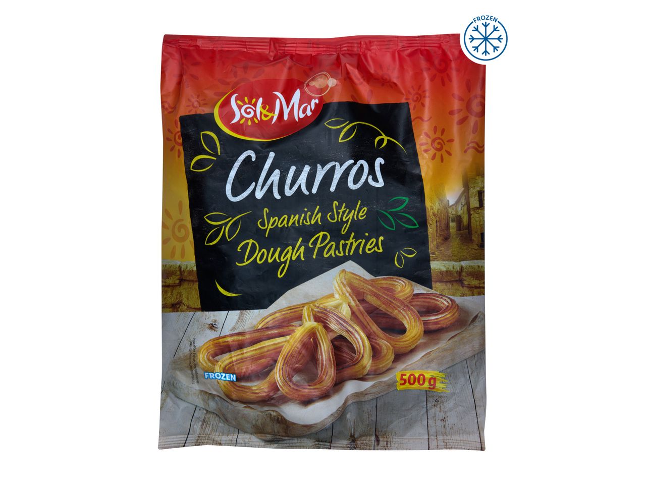 Sol&Mar frozen churros, Spanish style dough pastries.