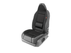 ULTIMATE SPEED® Car Seat Cover with Lumbar Support, black and grey with red stitching