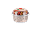 Iogurte bio Milbona com muesli, morango e framboesa.
