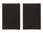 Two rectangular black sanding sponges on a white background.