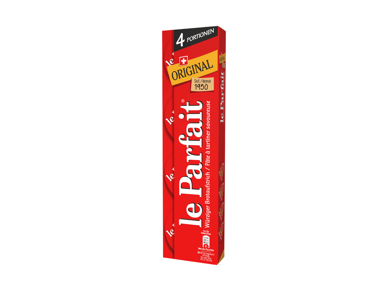Le Parfait Original spalmabile in confezione rossa, 4 porzioni.