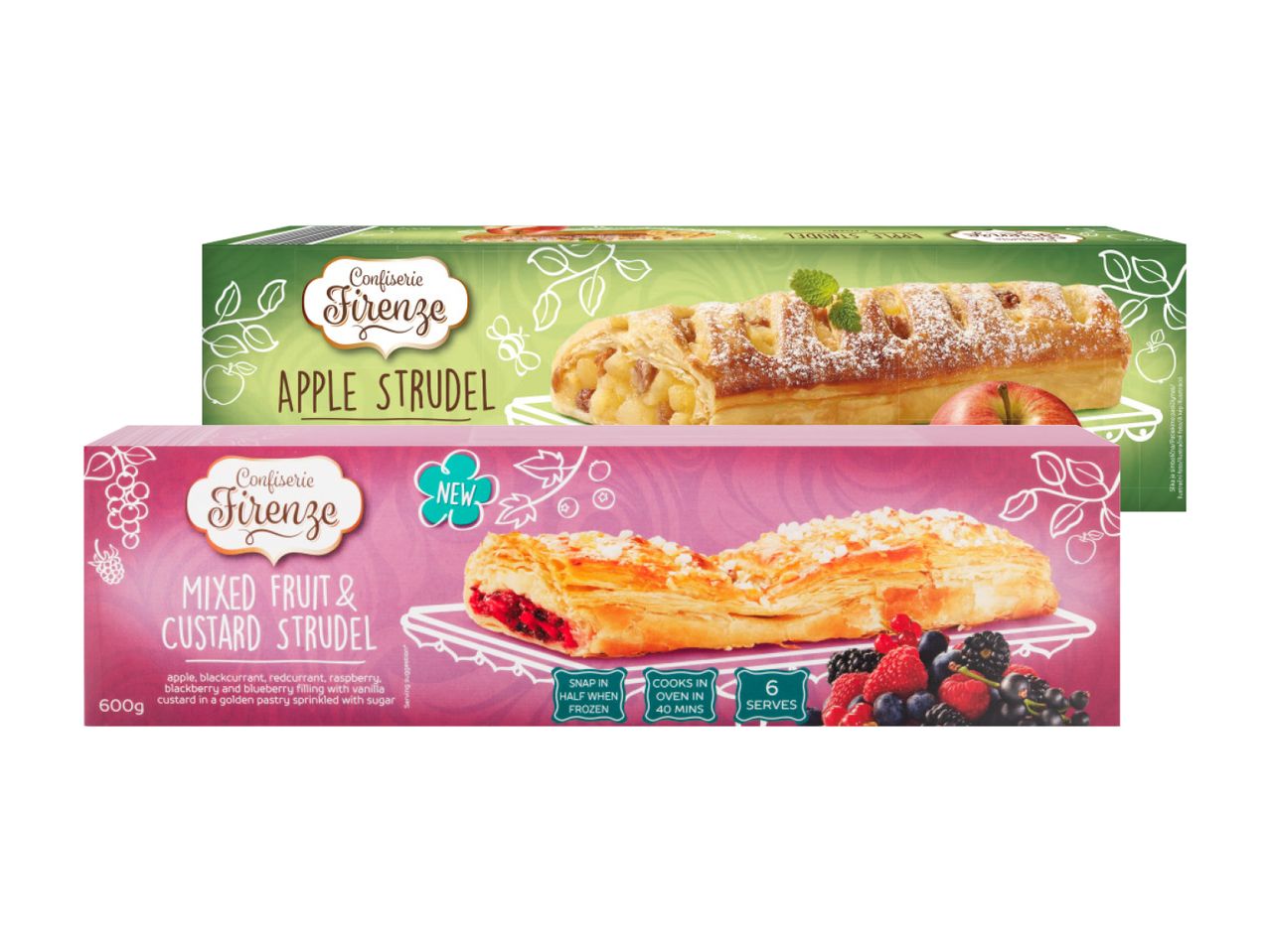 Dve vrste peciva, jabuka i višnja, brenda Bake Rolls.