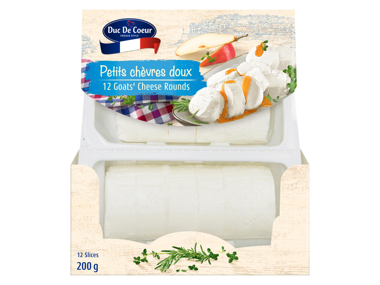 Duc De Coeur ožkų sūrio rinkinys (12 vnt.).