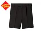 Black uniform shorts with a red diamond-shaped label that says 'Uniform bundle' in yellow text.