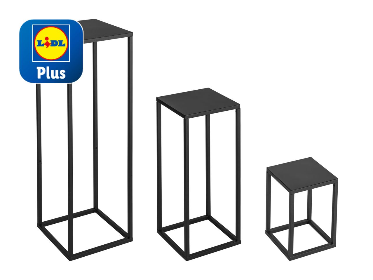 Go to full screen view: Livarno Home Plant Stand - Set of 3 - Image 1