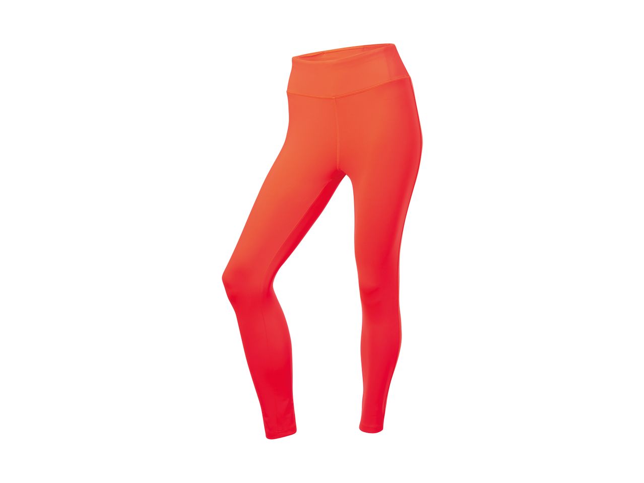 Orange træningsleggings med høj talje.