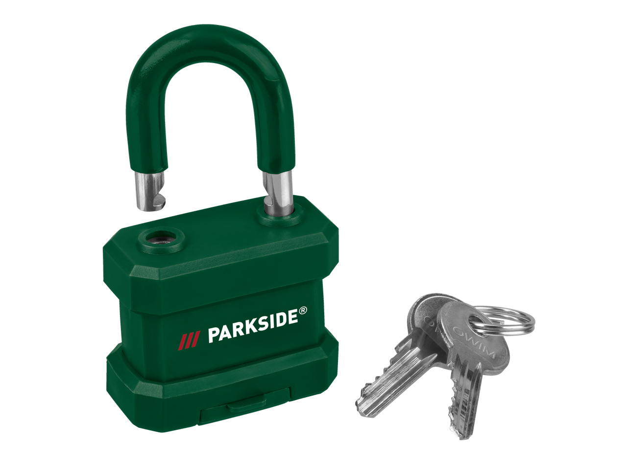 Parkside padlock with two keys.
