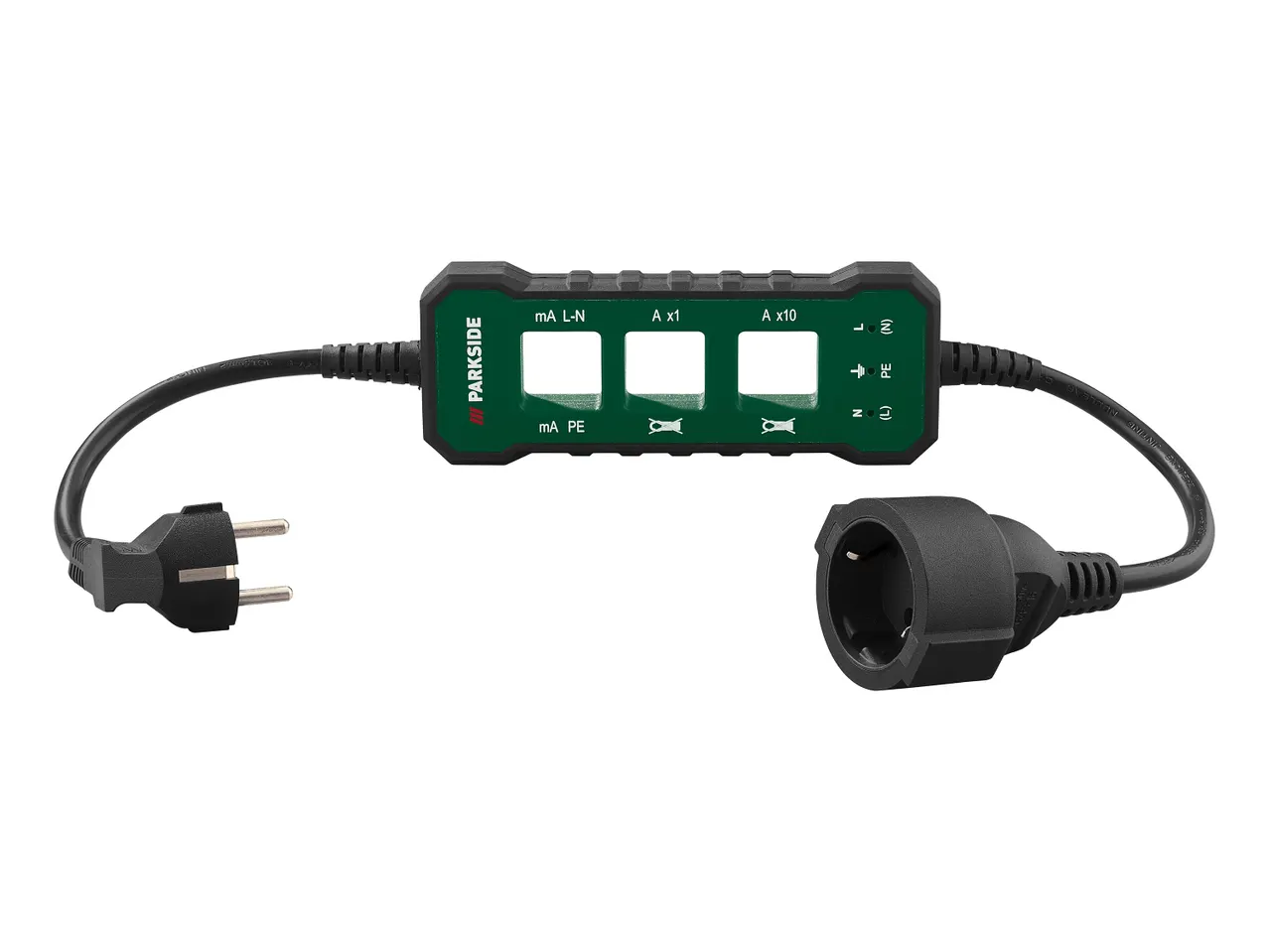 Parkside RCD teszter, dugóval és aljzattal