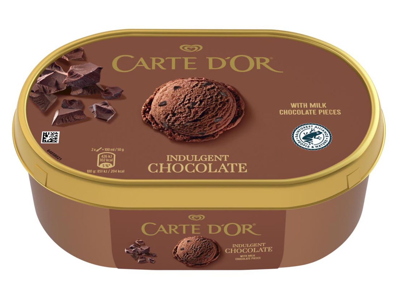 Carte d'Or tejcsokoládé fagylalt doboz.