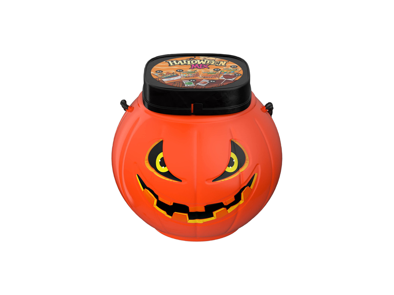 Zucca di plastica ripiena di dolciumi