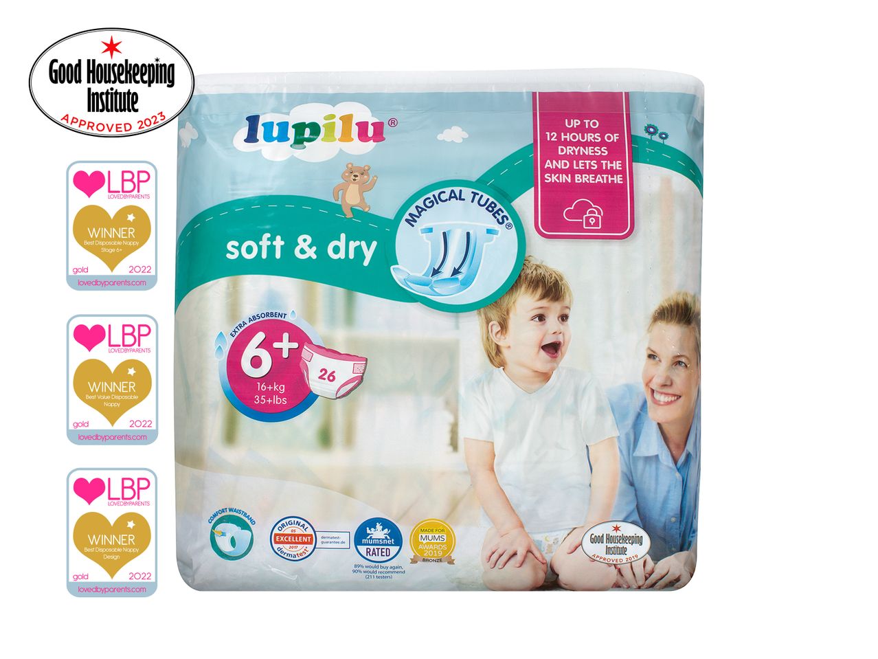 Go to full screen view: Lupilu Size 6+ Extra Large Nappies - Image 1