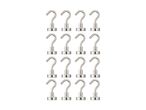 Four rows of four silver magnetic hooks, totaling sixteen hooks, arranged on a white background.