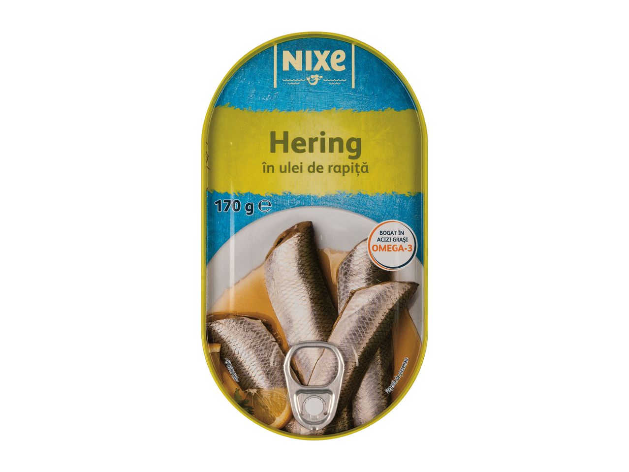Conserve Nixé de hering în ulei de rapiță, bogat în acizi grași Omega-3.