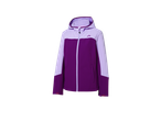 Violeta un gaiši violeta softshell jaka ar kapuci un rāvējslēdzēju