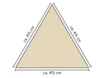 Diagram of a triangle with sides approximately 415 cm.