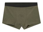 Olive green men's boxer briefs with a black waistband.