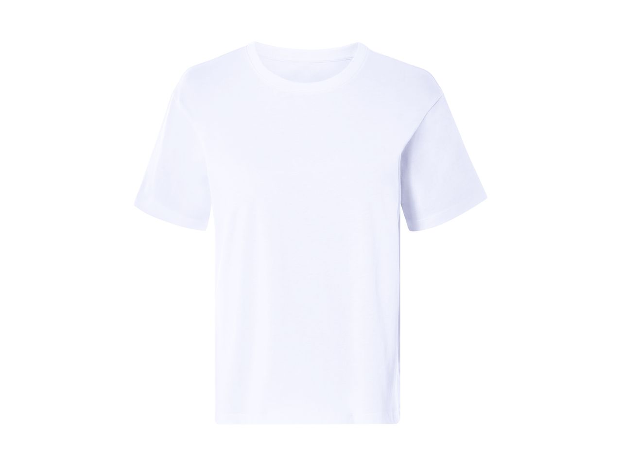 Hvid t-shirt med rund halsudskæring