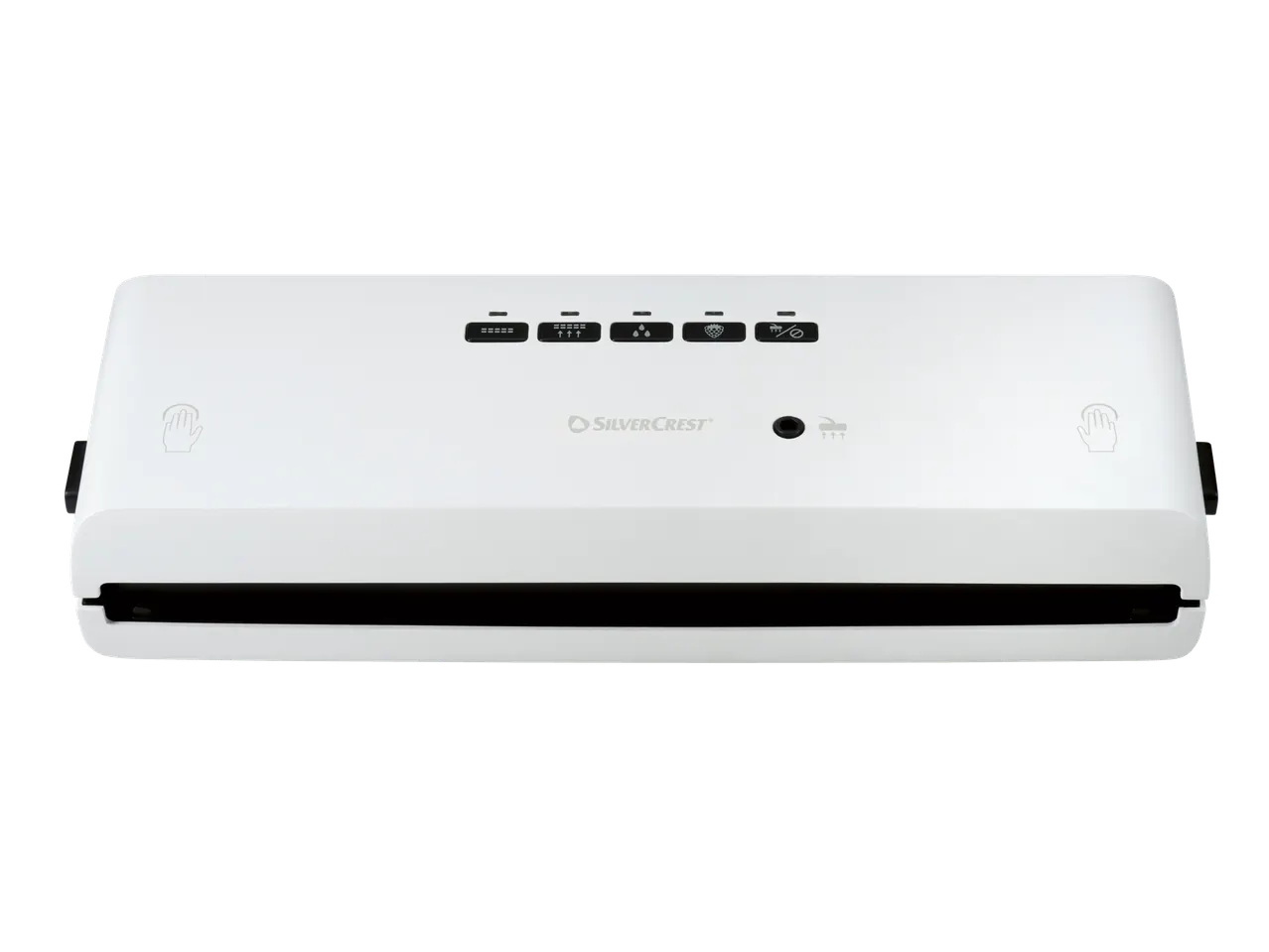 Máquina de vácuo Silvercrest com botões de controlo.