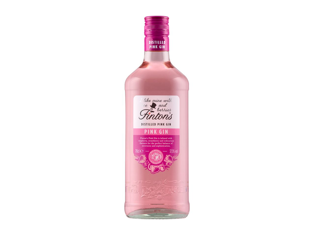 Go to full screen view: Finton's Pink Gin 37.5% Vol - Image 1