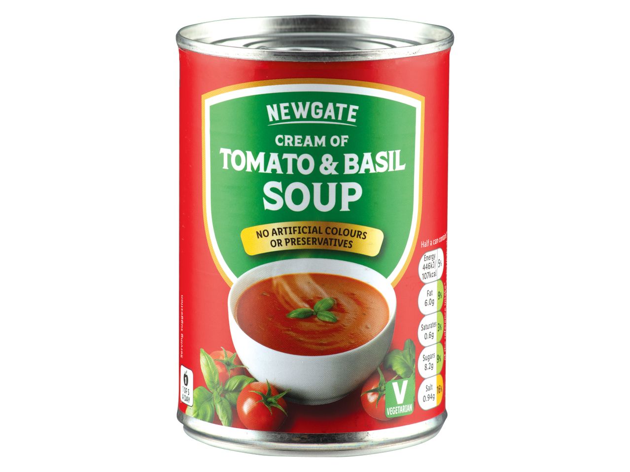 Newgate Cream of Tomato & Basil Soup in a can.