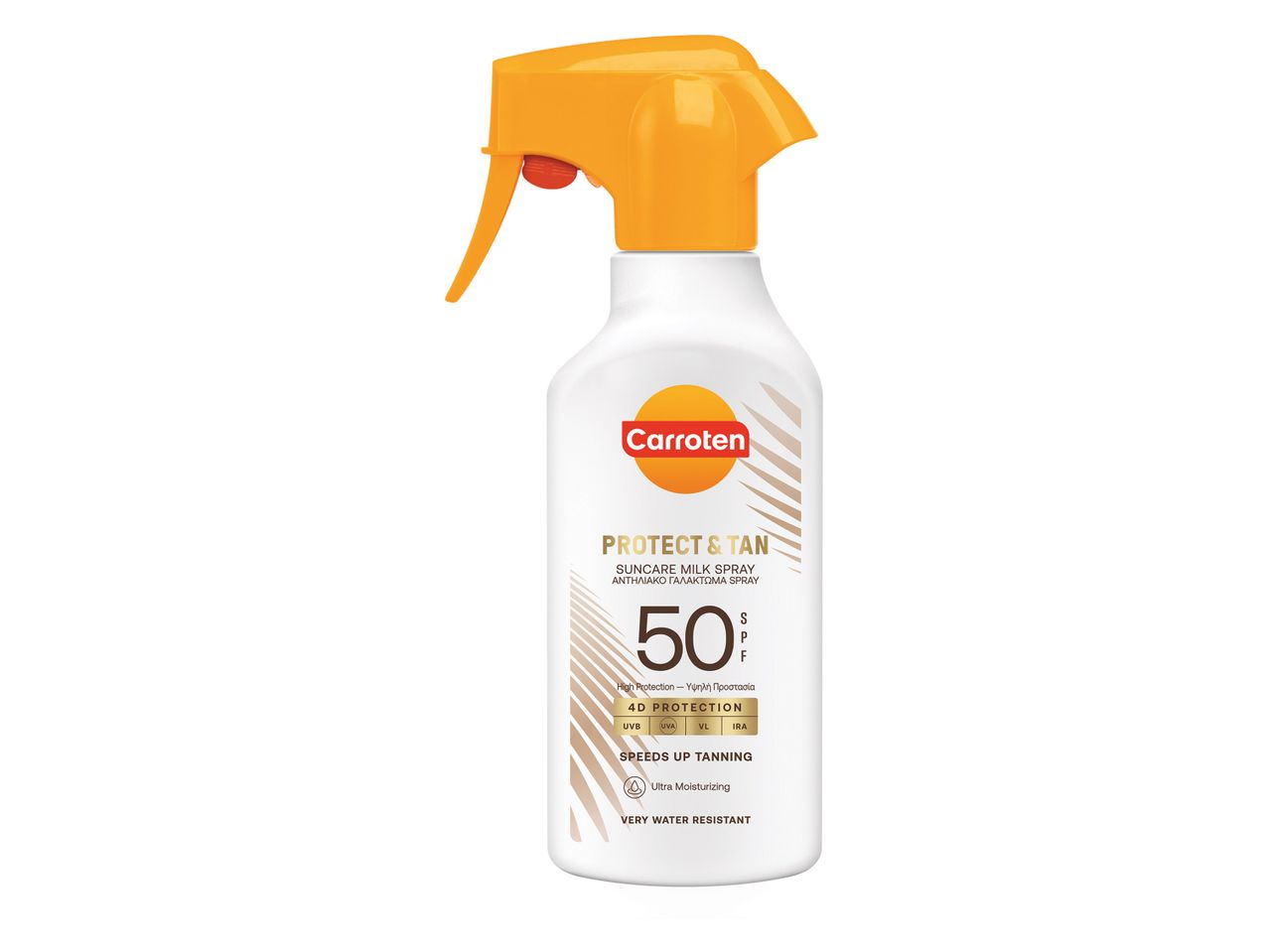 Carroten Αντηλιακό γαλάκτωμα σπρέϊ trigger tan & protect SPF50