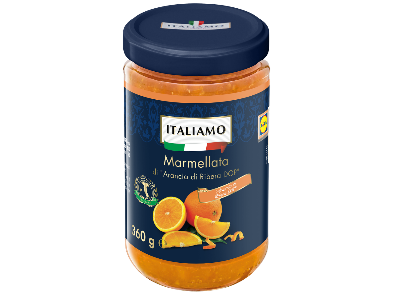 Pot de confiture d'orange de Sicile, 360g.