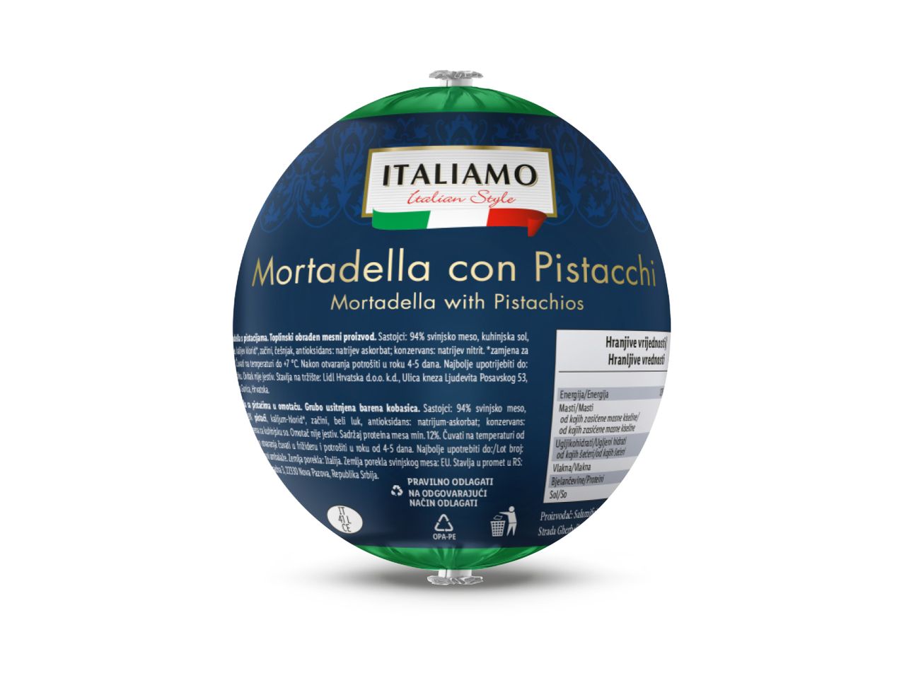 Italiano Mortadella s pistacijom.