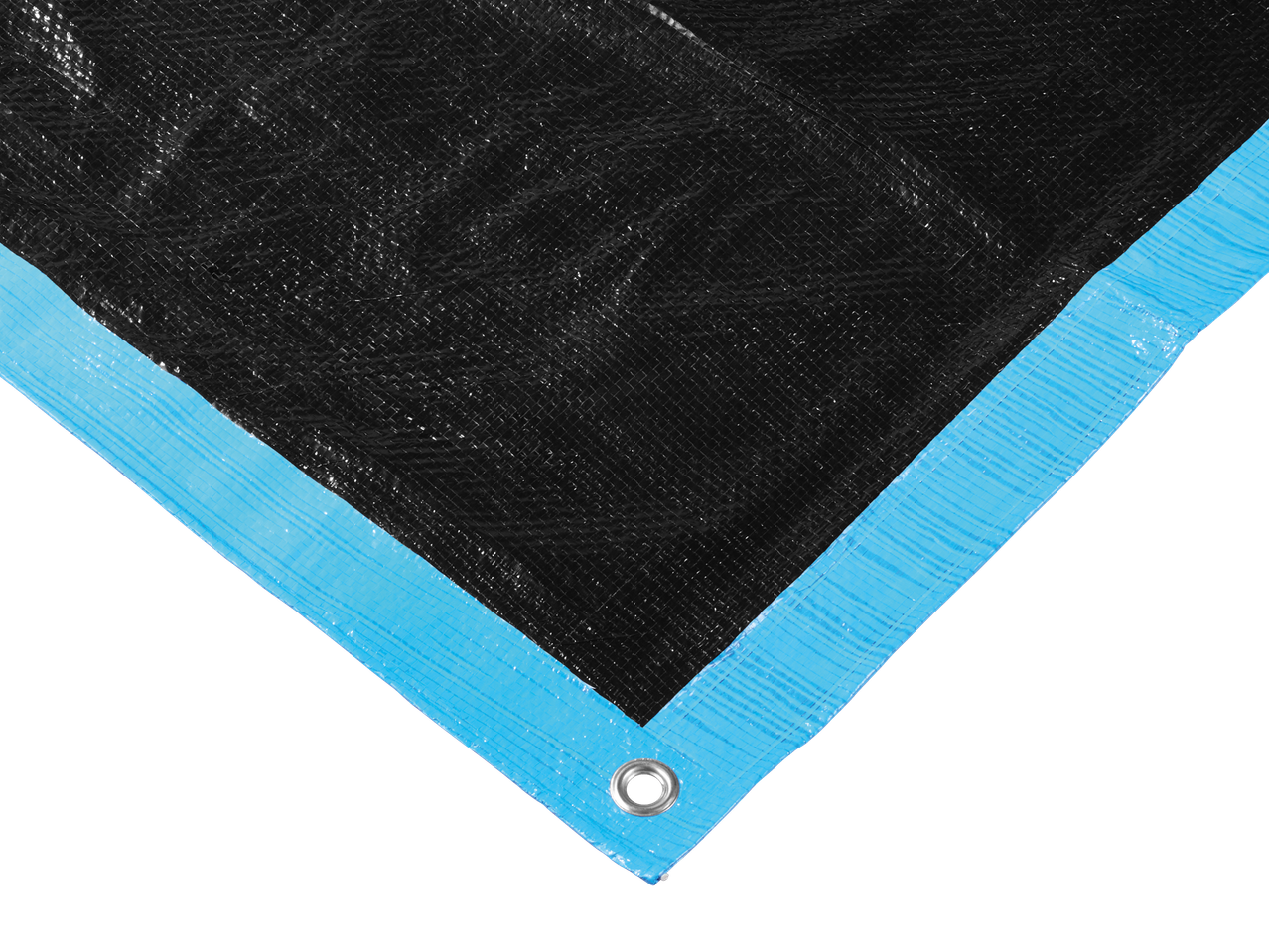 Lona universal PARKSIDE, preta com acabamento azul e ilhó.