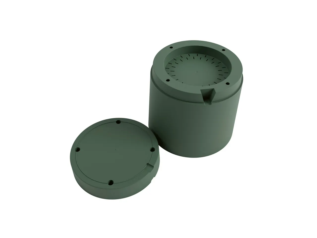 Dark green planter set.