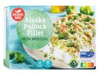 Ocean Sea alaszkai tőkehalfilé brokkolival, fagyasztott termék, 400g-os kiszerelésben.