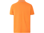 Polo portocaliu cu mâneci scurte și bordură albă.