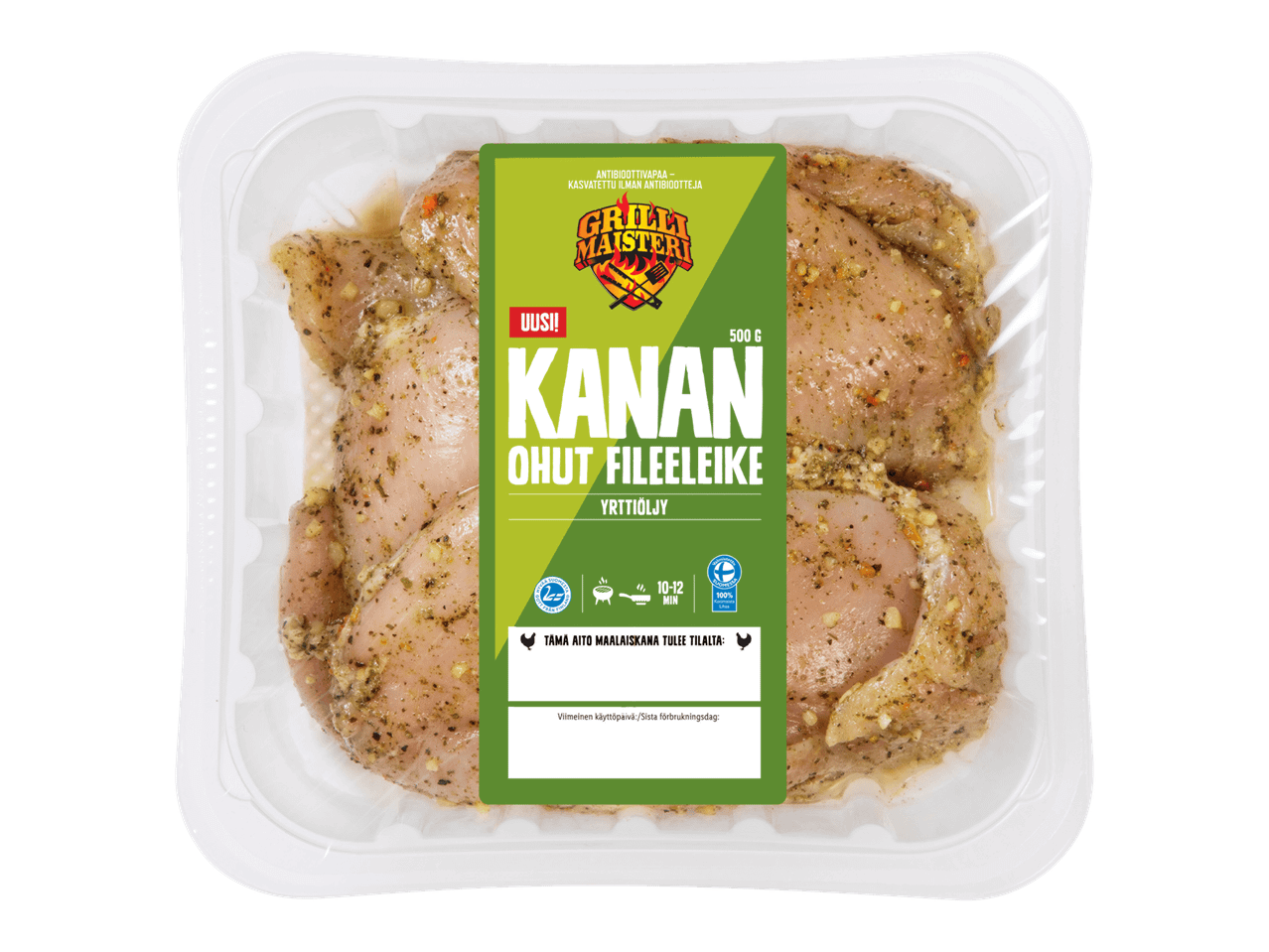 Grill Mester marinoitua kananfileetä.