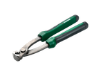 A pair of Parkside end cutting pliers with green and black handles.