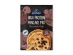 Højprotein pandekagemix med chokoladestykker, 150 g, med 20,3 g protein pr. portion.