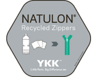 NATULON® Ανακυκλωμένα Φερμουάρ της YKK: μετατροπή πλαστικού μπουκαλιού σε φερμουάρ.