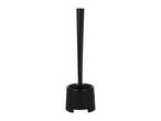 Black toilet brush with holder