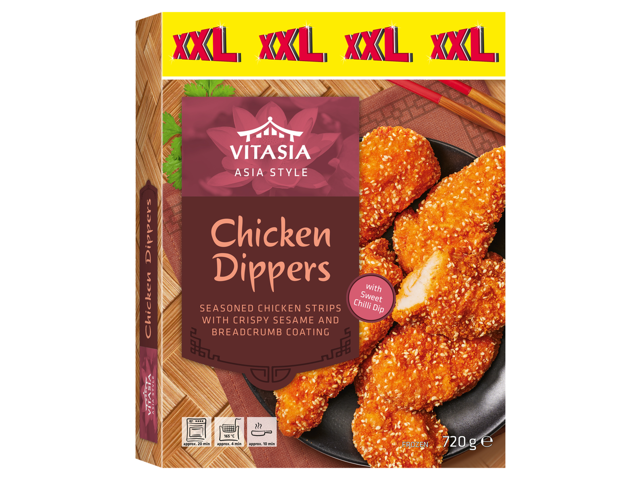 Vitasia Chicken Dippers met zoete chilisaus, XXL-verpakking, 720g.