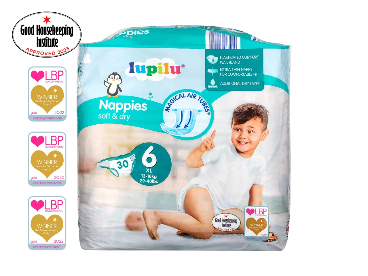 Go to full screen view: Lupilu Size 6 Extra Large Nappies - Image 1