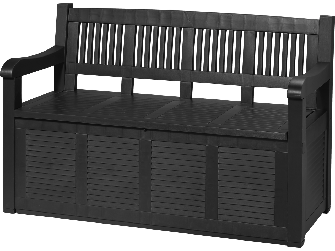 Bancă de grădină LIVARNO antracit cu spațiu de depozitare.