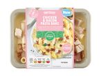 Chef Select Chicken & Bacon Pasta Bake, 400g, with 'New' and 'Made in Armagh' labels.