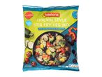Fresona Italian Style Stir Fry Veg Mix:  frozen zucchini, broccoli, and peppers.